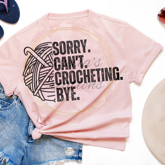 Sorry. Can't. Crocheting. Bye. PNG DIGITAL DESIGN