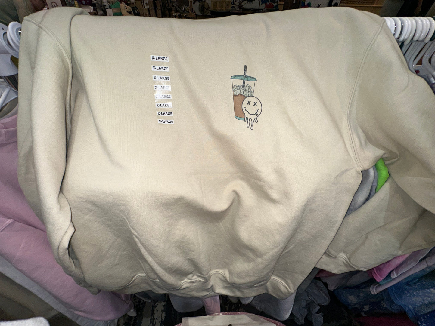 Fueled by Iced Coffee and Anxiety Crewneck