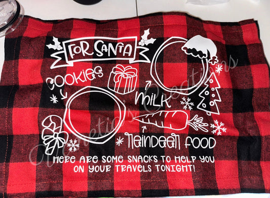 Santa and reindeer Cookie Mat