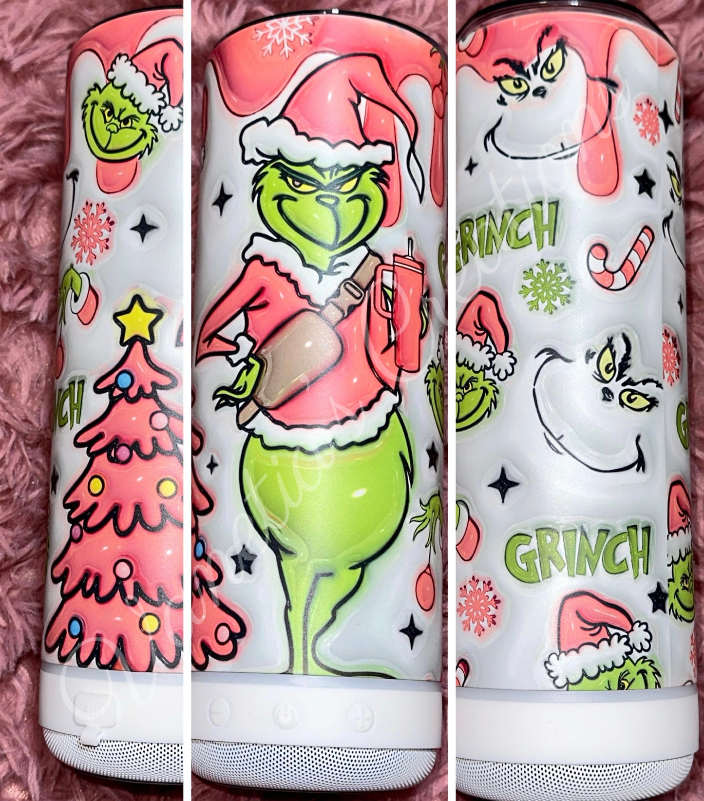 Grinch glow in the dark speaker tumbler